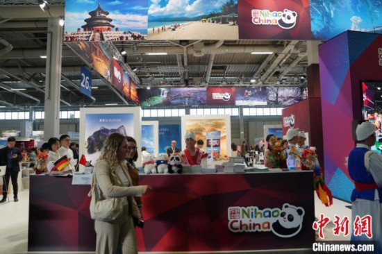  3月5日，2024年柏林國際旅游交易會(ITB)在柏林會展中心拉開帷幕。以“你好！中國”為主題的中國展區(qū)當(dāng)日亮相展會。中新社記者 馬秀秀 攝